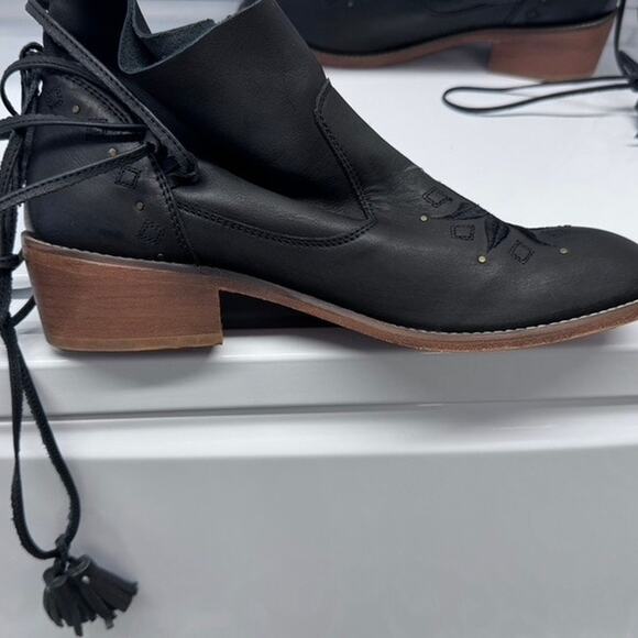 Anthropologie "MUSSE & CLOUD" KYLE Leather Boots, Size 10,‎ Black - Picture 3 of 12